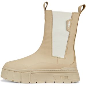Puma Womens Mayze Stack Chelsea Boots - Beige Leather - Size Uk 8 Puma Womens Mayze Stack Chelsea Boots - Beige Leather - Size Uk 8