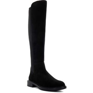 Dune London Womens Ladies Texting - Suede Stretch High Leg Boots - Black - Size Uk 6 Dune London Womens Ladies Texting - Suede Stretch High Leg Boots - Black - Size Uk 6