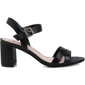 Dune London Womens Ladies Merisa - Block-Heeled Sandals - Black Fabric - Size Uk 6 Dune London Womens Ladies Merisa - Block-Heeled Sandals - Black Fabric - Size Uk 6