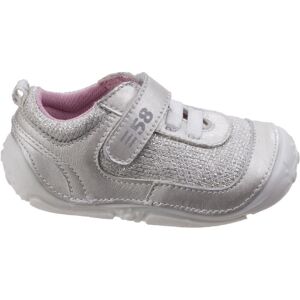Hush Puppies Childrens/girls Livvy Touch Fastening Leather Shoes (Silver) - Size Uk 2.5 Infant Hush Puppies Childrens/girls Livvy Touch Fastening Leather Shoes (Silver) - Size Uk 2.5 Infant