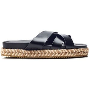 Moda In Pelle Womens Morornie Black Sandals Faux Leather - Size Eu 36 Moda In Pelle Womens Morornie Black Sandals Faux Leather - Size Eu 36