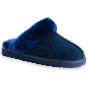 Aus Wooli Womens Australia Sheepskin Wool Sydney Slippers - Navy Leather - Size Uk 4 Aus Wooli Womens Australia Sheepskin Wool Sydney Slippers - Navy Leather - Size Uk 4