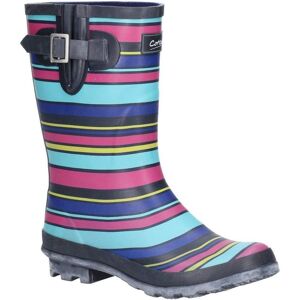 Cotswold Womens/ladies Paxford Elasticated Mid Calf Wellington Boot (Multicolour/stripe) - Pink Rubber - Size Uk 4 Cotswold Womens/ladies Paxford Elasticated Mid Calf Wellington Boot (Multicolour/stripe) - Pink Rubber - Size Uk 4