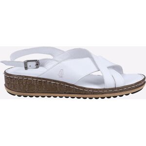 Hush Puppies Elena Cross Over Wedge Sandal Leather Womens - White - Size Uk 5 Hush Puppies Elena Cross Over Wedge Sandal Leather Womens - White - Size Uk 5