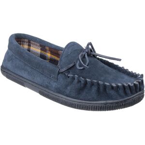 Cotswold Mens Alberta Slip On Moccasin Slipper - Navy Leather - Size 10 (Uk Shoe) Cotswold Mens Alberta Slip On Moccasin Slipper - Navy Leather - Size 10 (Uk Shoe)