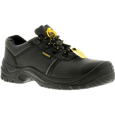 Tradesafe Mens Safety Boots Cuba Lo Lace Up Black Leather - Size 8 (Uk Shoe) Tradesafe Mens Safety Boots Cuba Lo Lace Up Black Leather - Size 8 (Uk Shoe)