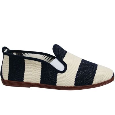 Flossy Unisex Style Amara Mens Navy/cream Plimsolls Canvas - Size Uk 2.5 Flossy Unisex Style Amara Mens Navy/cream Plimsolls Canvas - Size Uk 2.5
