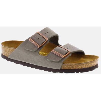 Birkenstock Womens Arizona Narrow Fit Stone 151213 - Grey Canvas - Size Uk 5 Birkenstock Womens Arizona Narrow Fit Stone 151213 - Grey Canvas - Size Uk 5