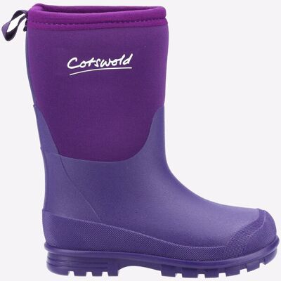 Cotswold Childrens Unisex Hilly Neoprene Wellingtons Junior - Purple Rubber - Size Uk 9 Kids Cotswold Childrens Unisex Hilly Neoprene Wellingtons Junior - Purple Rubber - Size Uk 9 Kids