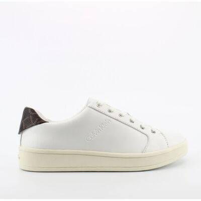 Calvin Klein Sonia White Leather Low Top Trainers - Shoe Calvin Klein Sonia White Leather Low Top Trainers - Shoe
