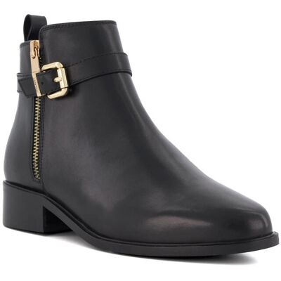 Dune London Womens Ladies Pepi - Buckle-Side Casual Ankle Boots - Black Leather (Archived) - Size Uk 3 Dune London Womens Ladies Pepi - Buckle-Side Casual Ankle Boots - Black Leather (Archived) - Size Uk 3