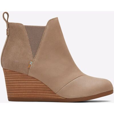 Toms Kelsey Wedge Boots Womens - Tan Rubber - Size Uk 8 Toms Kelsey Wedge Boots Womens - Tan Rubber - Size Uk 8