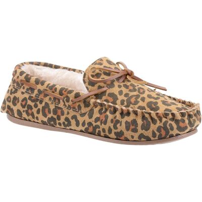 Hush Puppies Womens/ladies Allie Leopard Print Suede Slippers (Brown) - Size Uk 7 Hush Puppies Womens/ladies Allie Leopard Print Suede Slippers (Brown) - Size Uk 7