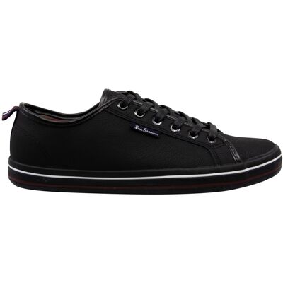 Ben Sherman Lowell Low Lace-Up Black Synthetic Mens Plimsolls - Plimsolls Ben Sherman Lowell Low Lace-Up Black Synthetic Mens Plimsolls - Plimsolls