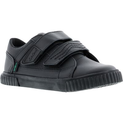 Kickers Younger Boys Shoes Tovni Twin Flex Infant Leather Touch Fasten Black - Size Uk 9 Kids Kickers Younger Boys Shoes Tovni Twin Flex Infant Leather Touch Fasten Black - Size Uk 9 Kids