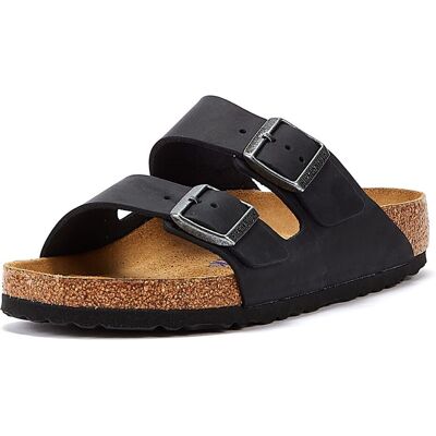 Birkenstock Arizona Sfb Unisex Sandals - Black Faux Leather - Size Eu 44 Birkenstock Arizona Sfb Unisex Sandals - Black Faux Leather - Size Eu 44