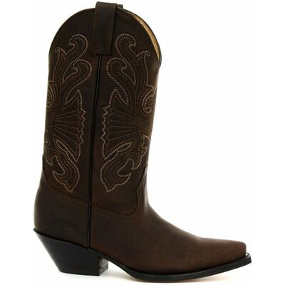 Grinders Unisex Brown Leather Western Cowboy Boots-Buffalo - Size Eu 41 Grinders Unisex Brown Leather Western Cowboy Boots-Buffalo - Size Eu 41