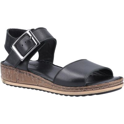 Hush Puppies Womens/ladies Ellie Leather Wedge Sandals (Black) - Size Uk 3 Hush Puppies Womens/ladies Ellie Leather Wedge Sandals (Black) - Size Uk 3