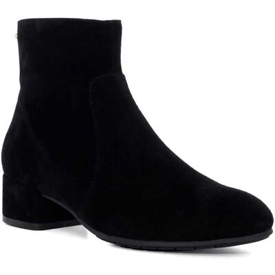 Dune London Womens Ladies Pardy - Suede Low Heel Boots - Black - Size Uk 3 Dune London Womens Ladies Pardy - Suede Low Heel Boots - Black - Size Uk 3