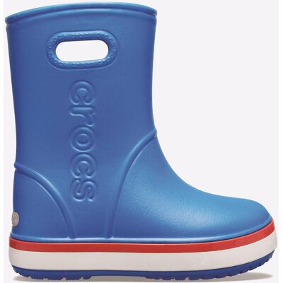 Crocs Childrens Unisex Crocband Rainboot Pull On Wellington - Blue Mixed Material - Size Uk 2 Infant Crocs Childrens Unisex Crocband Rainboot Pull On Wellington - Blue Mixed Material - Size Uk 2 Infant