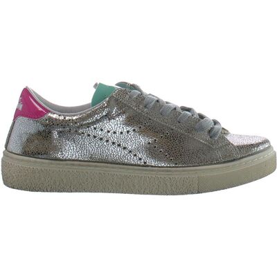 Diadora Montecarlo H Lame'Dirty Lace-Up Silver - Trainers Diadora Montecarlo H Lame'Dirty Lace-Up Silver - Trainers