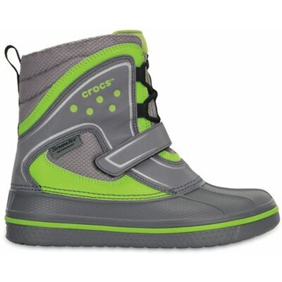 Crocs Childrens Unisex Allcast Duck Kids Grey/green Boots - Size Uk 2 Crocs Childrens Unisex Allcast Duck Kids Grey/green Boots - Size Uk 2