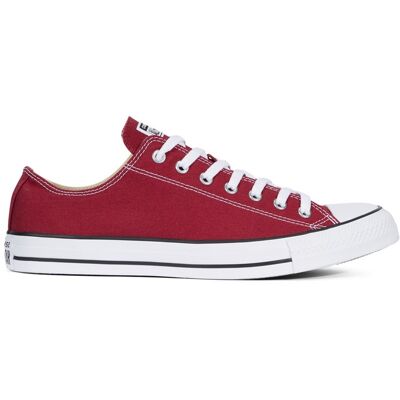 Converse All Star Unisex Chuck Taylor Low Top - Maroon Canvas - Size Uk 4 Converse All Star Unisex Chuck Taylor Low Top - Maroon Canvas - Size Uk 4