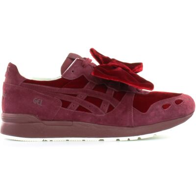 Asics Gel-Lyte Red Leather Womens Lace Up Trainers - Sneakers Asics Gel-Lyte Red Leather Womens Lace Up Trainers - Sneakers