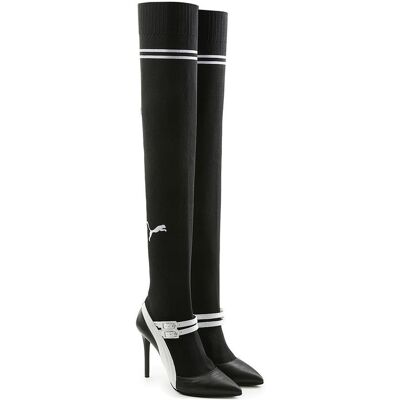 Puma X Fenty Knitted High Mary Jane Heels Black Womens Shoes Wool - Size Uk 3.5 Puma X Fenty Knitted High Mary Jane Heels Black Womens Shoes Wool - Size Uk 3.5