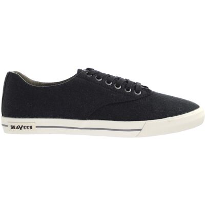 Seavees Hermosa Plimsoll Standard Black Linen Mens - Size Uk 6 Seavees Hermosa Plimsoll Standard Black Linen Mens - Size Uk 6