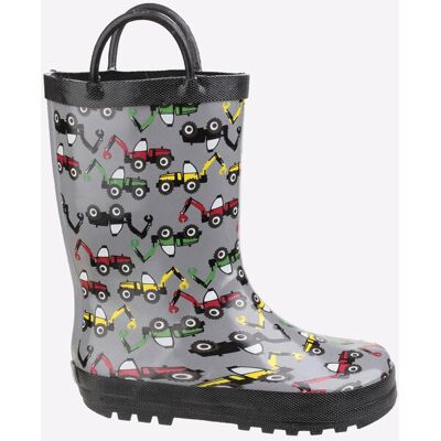 Cotswold Childrens Unisex Digger Puddle Waterproof Wellington Junior - Grey Rubber - Size Uk 9 Kids Cotswold Childrens Unisex Digger Puddle Waterproof Wellington Junior - Grey Rubber - Size Uk 9 Kids