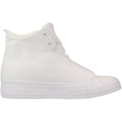 Converse Chuck Taylor All Star Selene Monochrome Womens White Plimsolls Leather - Size Uk 3.5 Converse Chuck Taylor All Star Selene Monochrome Womens White Plimsolls Leather - Size Uk 3.5