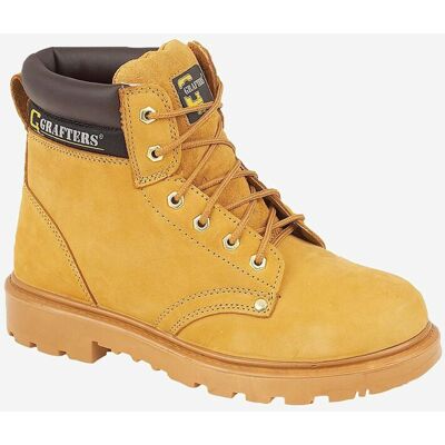 Grafters Apprentice Safety Boots Mens - Tan Nubuck Leather - Size Uk 10 Grafters Apprentice Safety Boots Mens - Tan Nubuck Leather - Size Uk 10