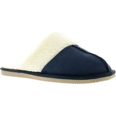 Hush Puppies Arianna Leather Womens Ladies Mule Slippers Navy - Size Uk 3 Hush Puppies Arianna Leather Womens Ladies Mule Slippers Navy - Size Uk 3