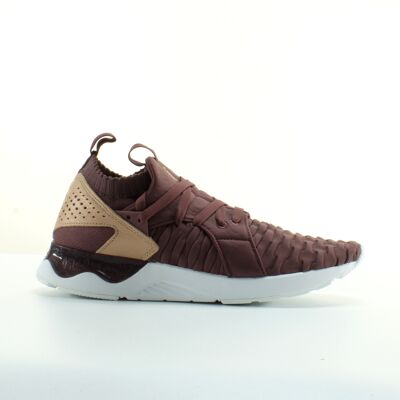 Asics Gel-Lyte V Sanze Knit Burgundy Textile Womens Lace Up Trainers - Sneakers Asics Gel-Lyte V Sanze Knit Burgundy Textile Womens Lace Up Trainers - Sneakers