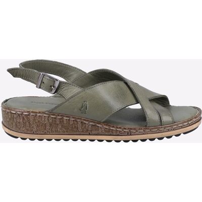 Hush Puppies Elena Cross Over Wedge Womens - Green - Size Uk 7 Hush Puppies Elena Cross Over Wedge Womens - Green - Size Uk 7