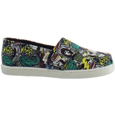 Toms Childrens Unisex Classic Marvel Print Multicolor Kids Plimsolls - Multicolour Canvas - Size Uk 7 Infant Toms Childrens Unisex Classic Marvel Print Multicolor Kids Plimsolls - Multicolour Canvas - Size Uk 7 Infant