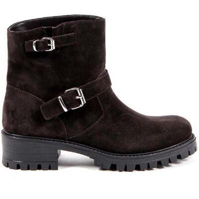 Versace 1969 Abbigliamento Sportivo Srl Milano Italia V Womens Short Boot B1441 Velour T. Moro - Brown Leather - Size Uk 3 Versace 1969 Abbigliamento Sportivo Srl Milano Italia V Womens Short Boot B1441 Velour T. Moro - Brown Leather - Size Uk 3