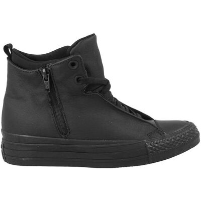 Converse Chuck Taylor All Star Selene Monochrome Womens Black Plimsolls Leather - Size Uk 3.5 Converse Chuck Taylor All Star Selene Monochrome Womens Black Plimsolls Leather - Size Uk 3.5