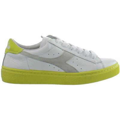 Diadora Montecarlo H Color Block Womens White/tellow Trainers - Yellow Leather - Size Uk 5 Diadora Montecarlo H Color Block Womens White/tellow Trainers - Yellow Leather - Size Uk 5