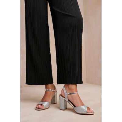 Where'S That From Wheres Womens 'Florence' Mid High Heels - Silver - Size Uk 8 Where'S That From Wheres Womens 'Florence' Mid High Heels - Silver - Size Uk 8
