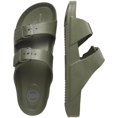 Jack & Jones Mens Sandal - Khaki - Size Uk 7 Jack & Jones Mens Sandal - Khaki - Size Uk 7