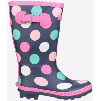 Cotswold Childrens Unisex Dotty Waterproof Wellington Junior Girls - Navy Rubber - Size Uk 12 Kids Cotswold Childrens Unisex Dotty Waterproof Wellington Junior Girls - Navy Rubber - Size Uk 12 Kids