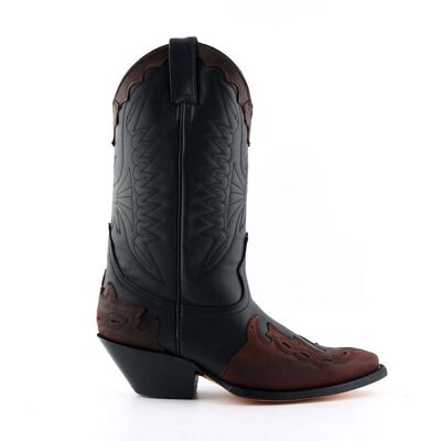 Grinders Unisex Black/burgundy Leather Cowboy Boots-Arizona - Size Eu 42 Grinders Unisex Black/burgundy Leather Cowboy Boots-Arizona - Size Eu 42