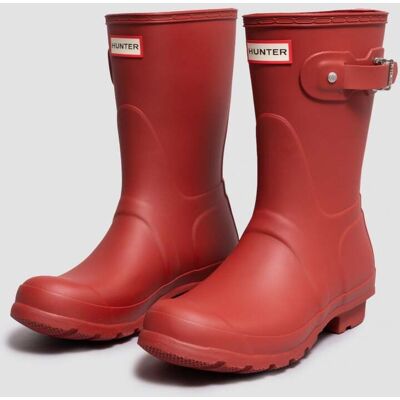 Hunter Original Short Womens Wellies - Red Material_other - Size Uk 7 Hunter Original Short Womens Wellies - Red Material_other - Size Uk 7