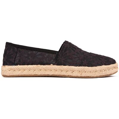 Toms Womens Floral Lace Shoes - Black Textile - Size Uk 4 Toms Womens Floral Lace Shoes - Black Textile - Size Uk 4