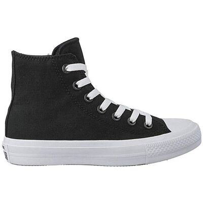 Converse Chuch Taylor Ii Hi Womens Black Plimsolls Canvas - Size Uk 3 Converse Chuch Taylor Ii Hi Womens Black Plimsolls Canvas - Size Uk 3