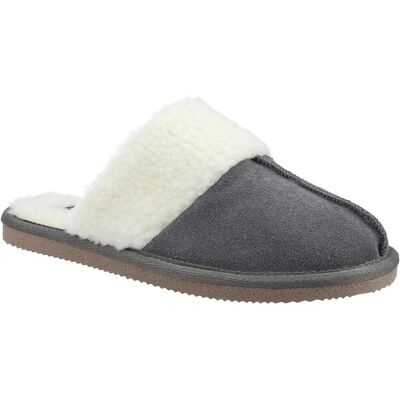 Hush Puppies Womens/ladies Arianna Suede Slippers (Grey) - Size Uk 7 Hush Puppies Womens/ladies Arianna Suede Slippers (Grey) - Size Uk 7