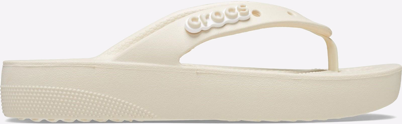 Crocs Womens Classic Platform Flip Flop Unisex - Beige - Size Uk 6