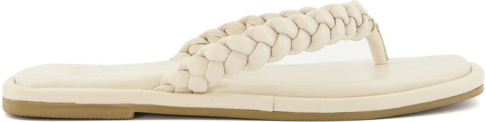 Dune London Womens Ladies Loxx Braided-Strap Flat Sandals - Beige Leather (Archived) - Size Uk 8